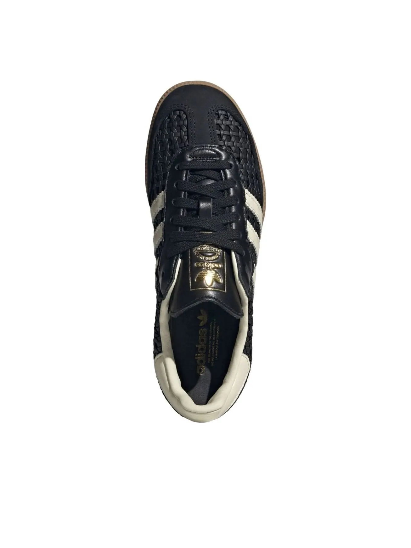 (WMNS) Adidas Samba 'Basketweave Black' — изображение 4 из 5, черный/белый