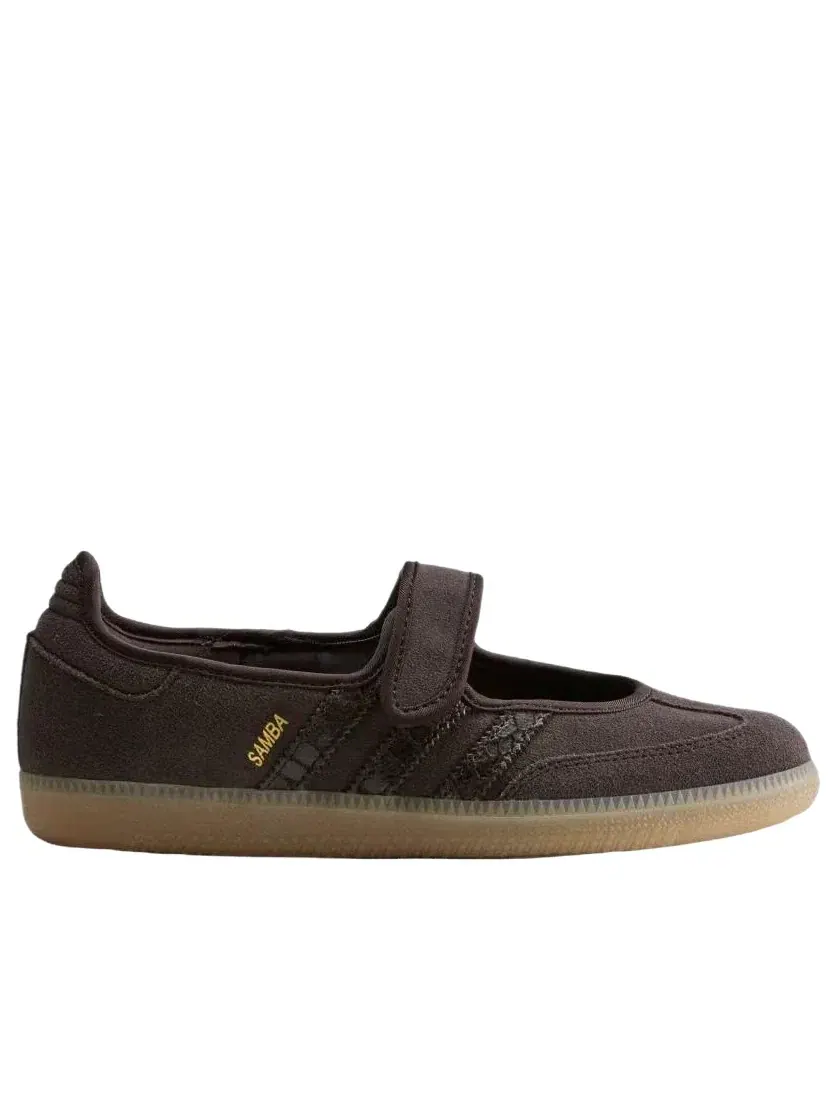 Женские кроссовки с замшевым верхом Samba Jane Aurora Coffee Gold Adidas — изображение 2 из 5, коричневый