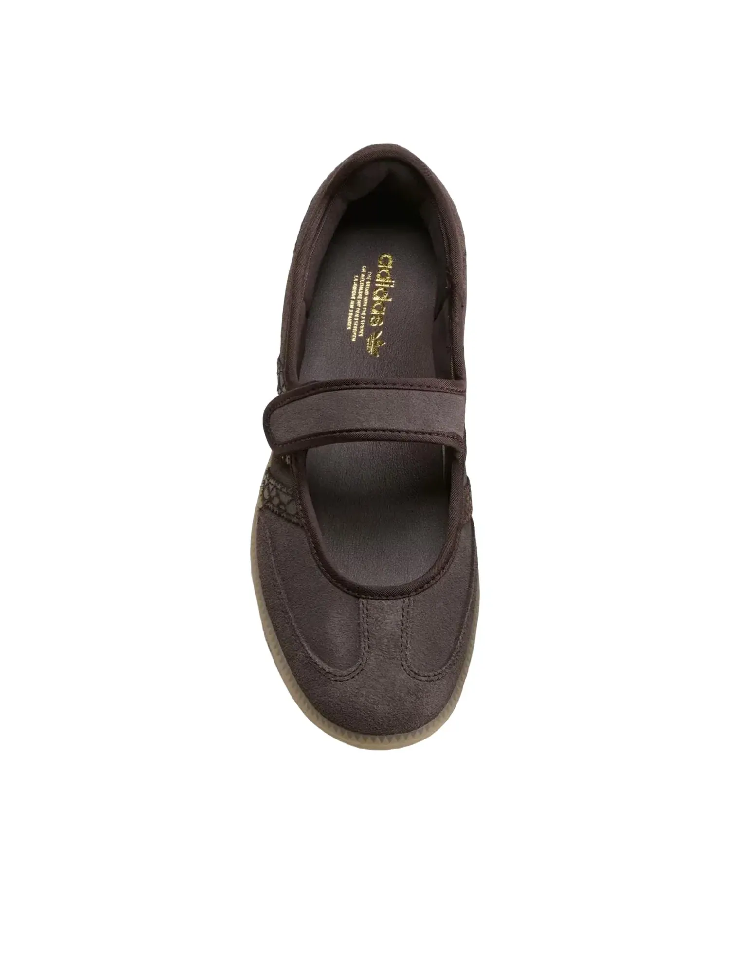 Женские кроссовки с замшевым верхом Samba Jane Aurora Coffee Gold Adidas — изображение 3 из 5, коричневый
