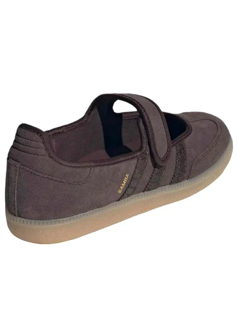 Женские кроссовки с замшевым верхом Samba Jane Aurora Coffee Gold Adidas — изображение 4 из 5, коричневый