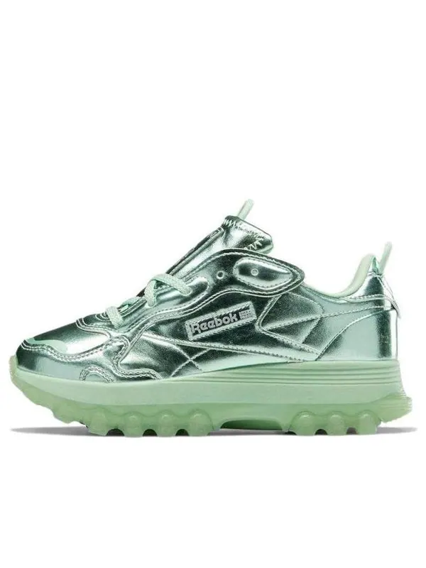 Кроссовки cardi b x classic leather 'semi pixel mint' Reebok — изображение 1 из 4, серебристый металлик