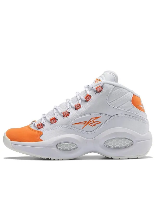 Кроссовки question mid 'orange toe' 2023 Reebok — изображение 1 из 4, белый/оранжевый