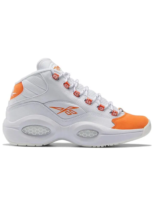 Кроссовки question mid 'orange toe' 2023 Reebok — изображение 2 из 4, белый/оранжевый
