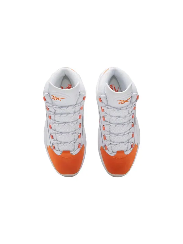 Кроссовки question mid 'orange toe' 2023 Reebok — изображение 4 из 4, белый/оранжевый