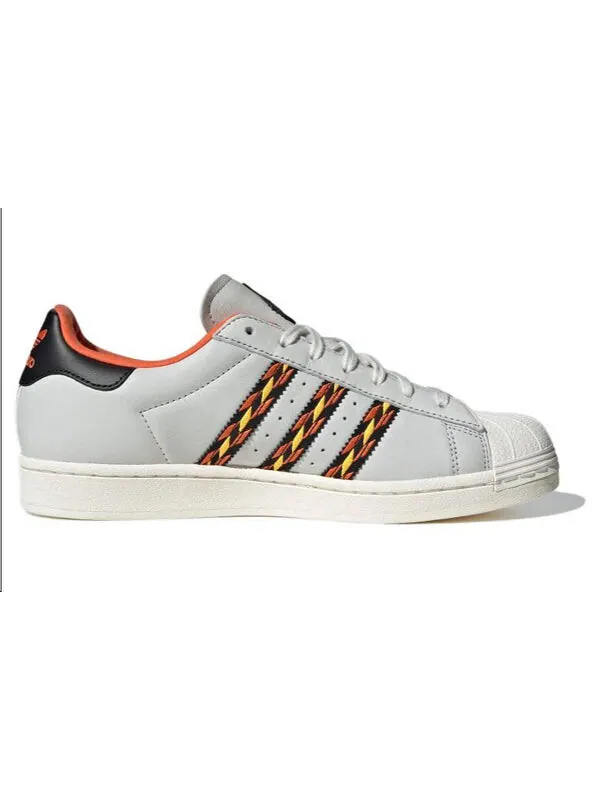 Кроссовки originals superstar shoes 'halloween' Adidas — изображение 2 из 4, белый/оранжевый/белый