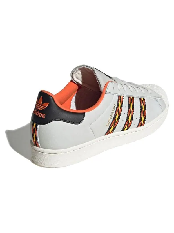 Кроссовки originals superstar shoes 'halloween' Adidas — изображение 4 из 4, белый/оранжевый/белый