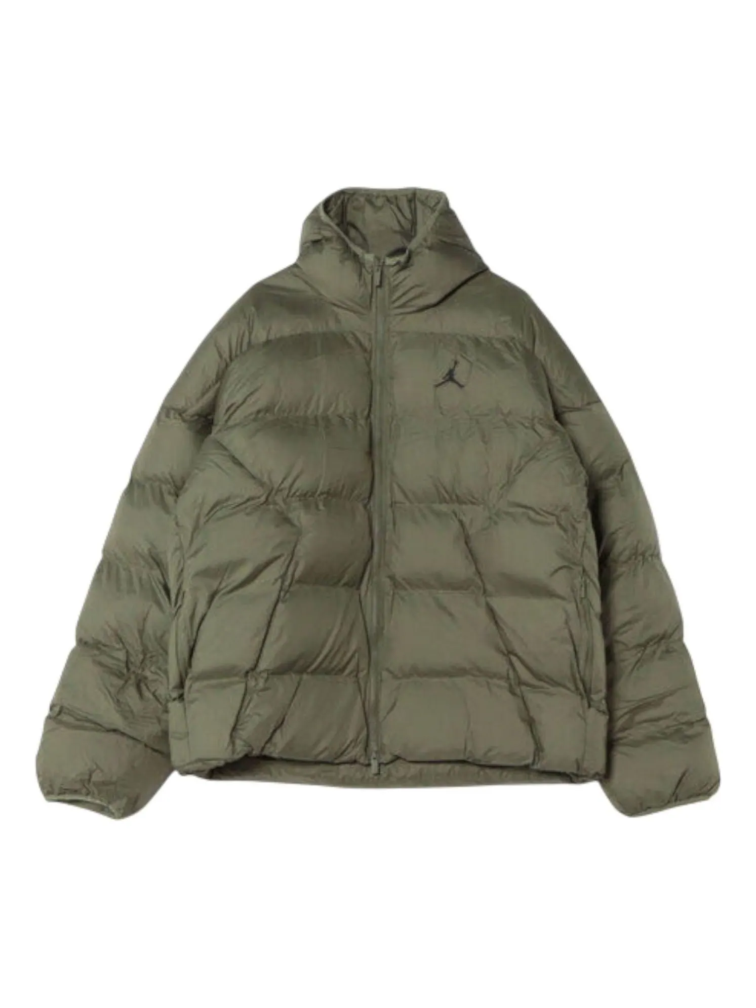 Пуховая куртка Air Jordan Brooklyn Therma-FIT 'Medium Olive Black' — изображение 1 из 4, оливковый/черный