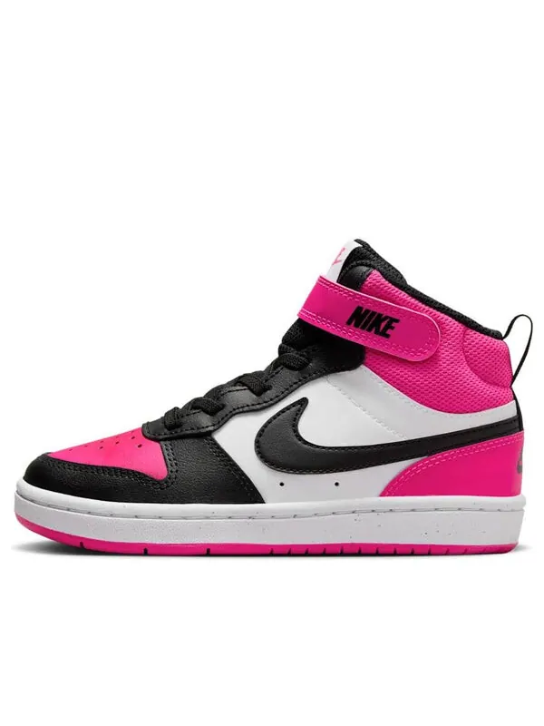 Кроссовки court borough mid 2 'white aster pink' Nike — изображение 1 из 4, белый/розовый/черный