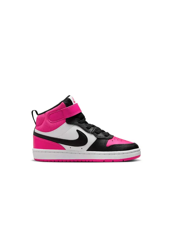 Кроссовки court borough mid 2 'white aster pink' Nike — изображение 2 из 4, белый/розовый/черный