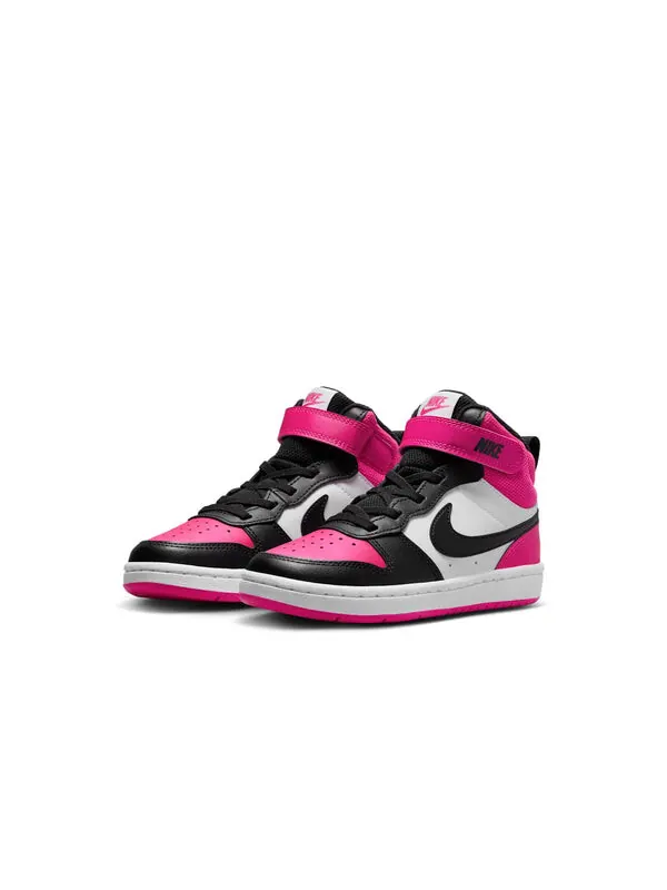 Кроссовки court borough mid 2 'white aster pink' Nike — изображение 3 из 4, белый/розовый/черный