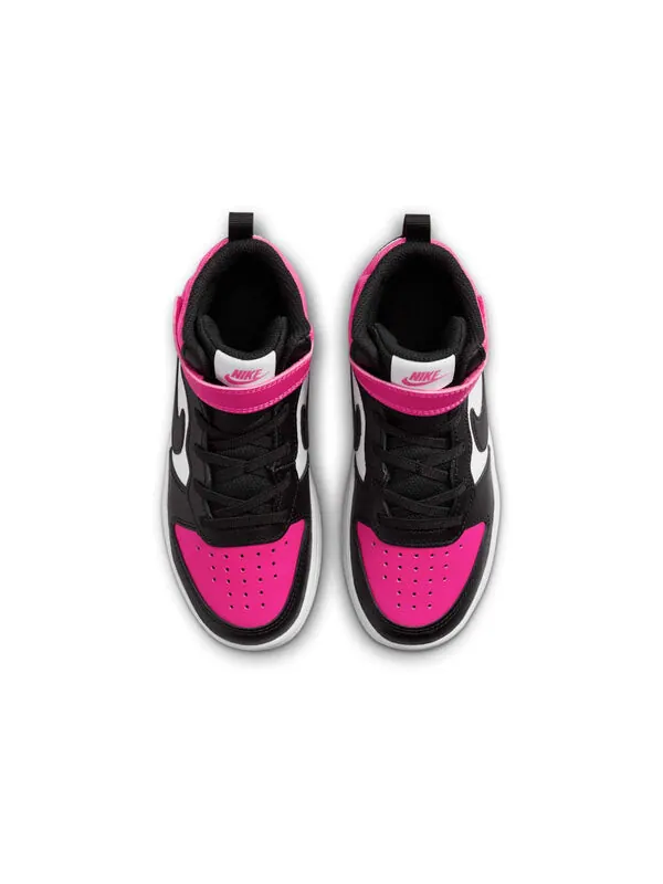 Кроссовки court borough mid 2 'white aster pink' Nike — изображение 4 из 4, белый/розовый/черный