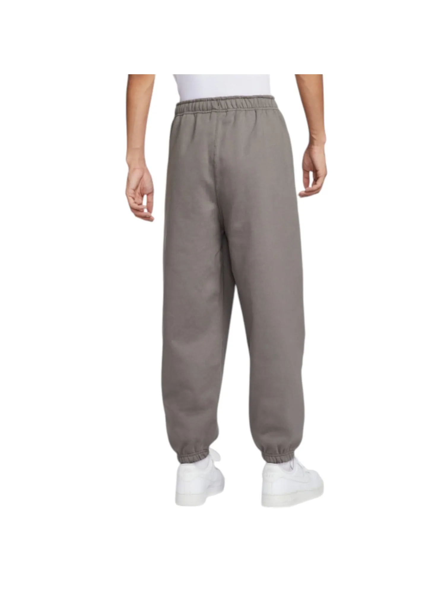 Кроссовки Nike Solo Swoosh Cuffed Fleece Trousers 'Cave Stone' — изображение 2 из 4, серый