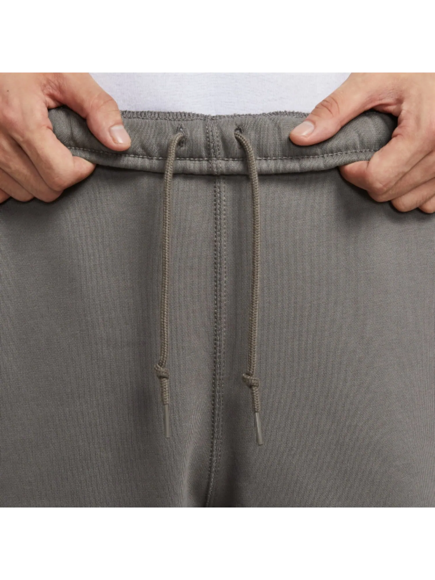 Кроссовки Nike Solo Swoosh Cuffed Fleece Trousers 'Cave Stone' — изображение 3 из 4, серый