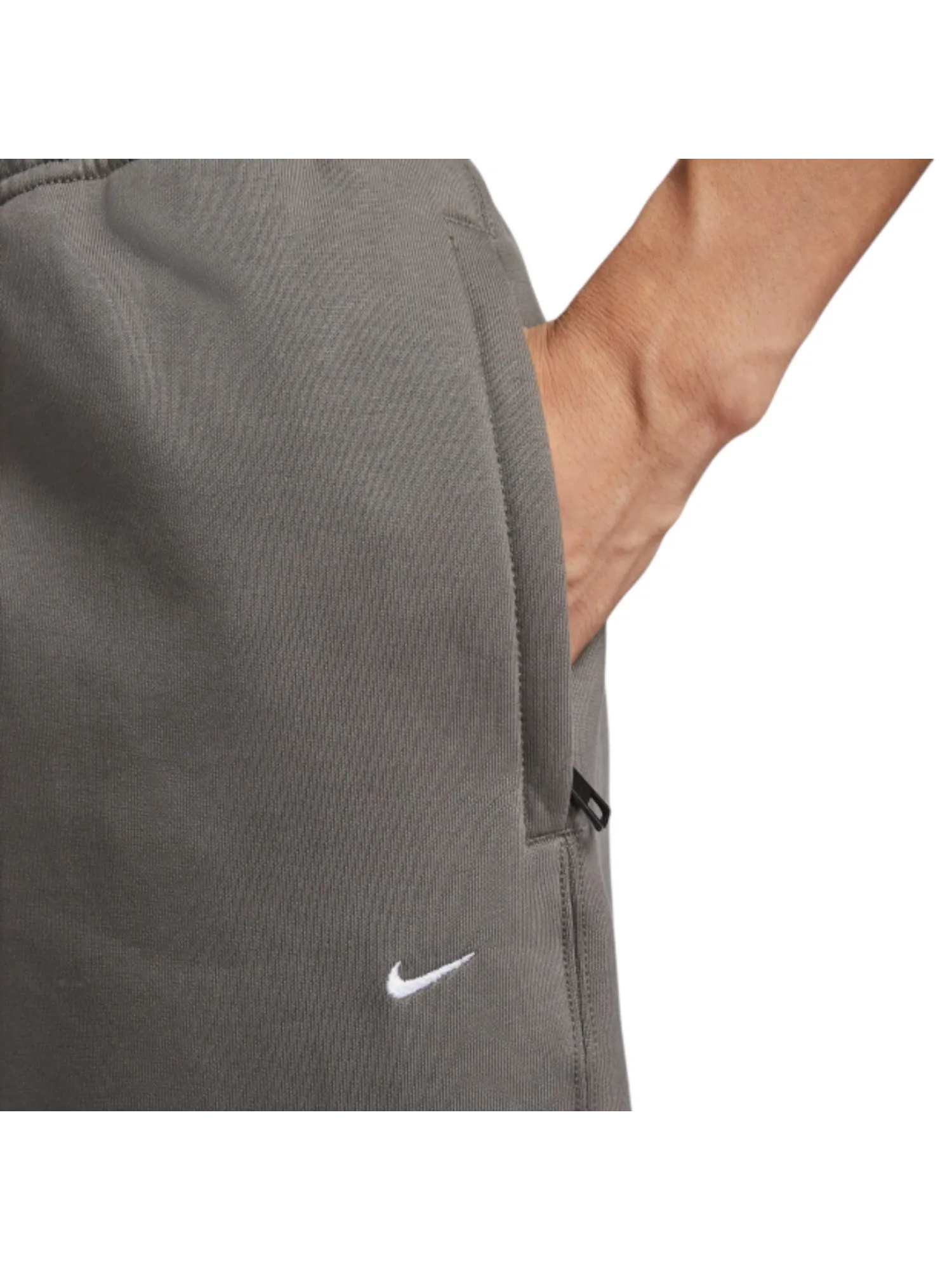 Кроссовки Nike Solo Swoosh Cuffed Fleece Trousers 'Cave Stone' — изображение 4 из 4, серый
