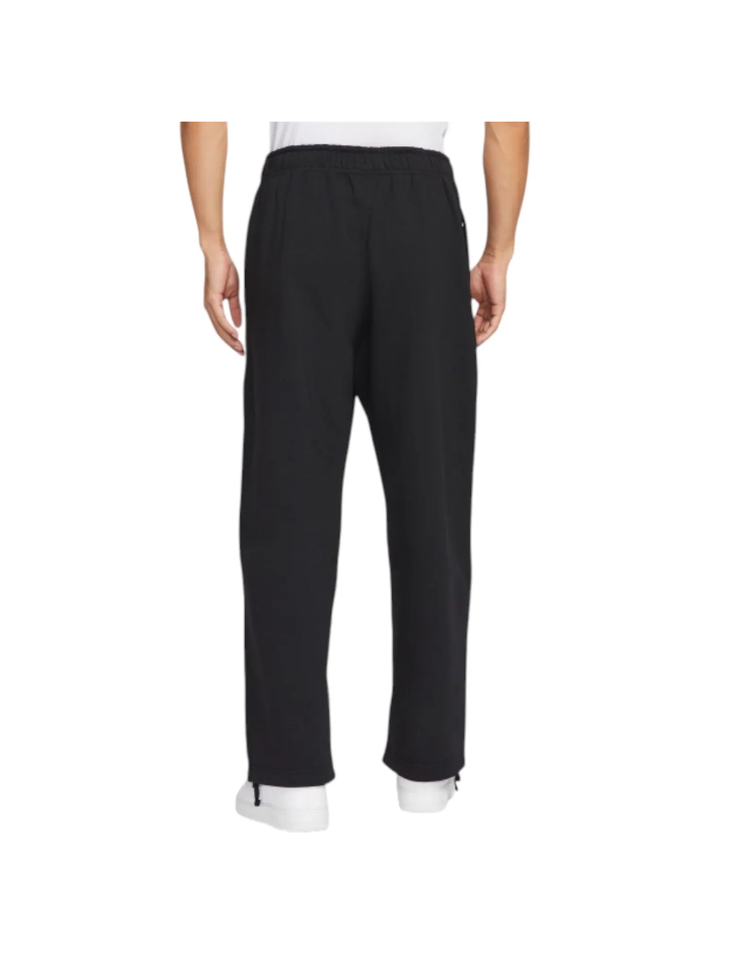 Кроссовки Nike Solo Swoosh Fleece Straight-Leg Trousers 'Black' — изображение 2 из 5, черный