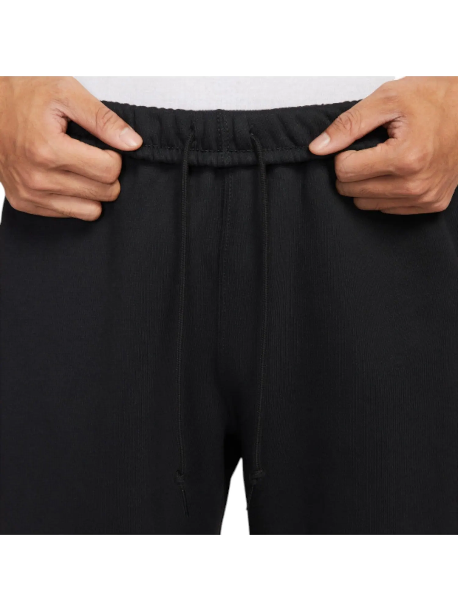 Кроссовки Nike Solo Swoosh Fleece Straight-Leg Trousers 'Black' — изображение 3 из 5, черный