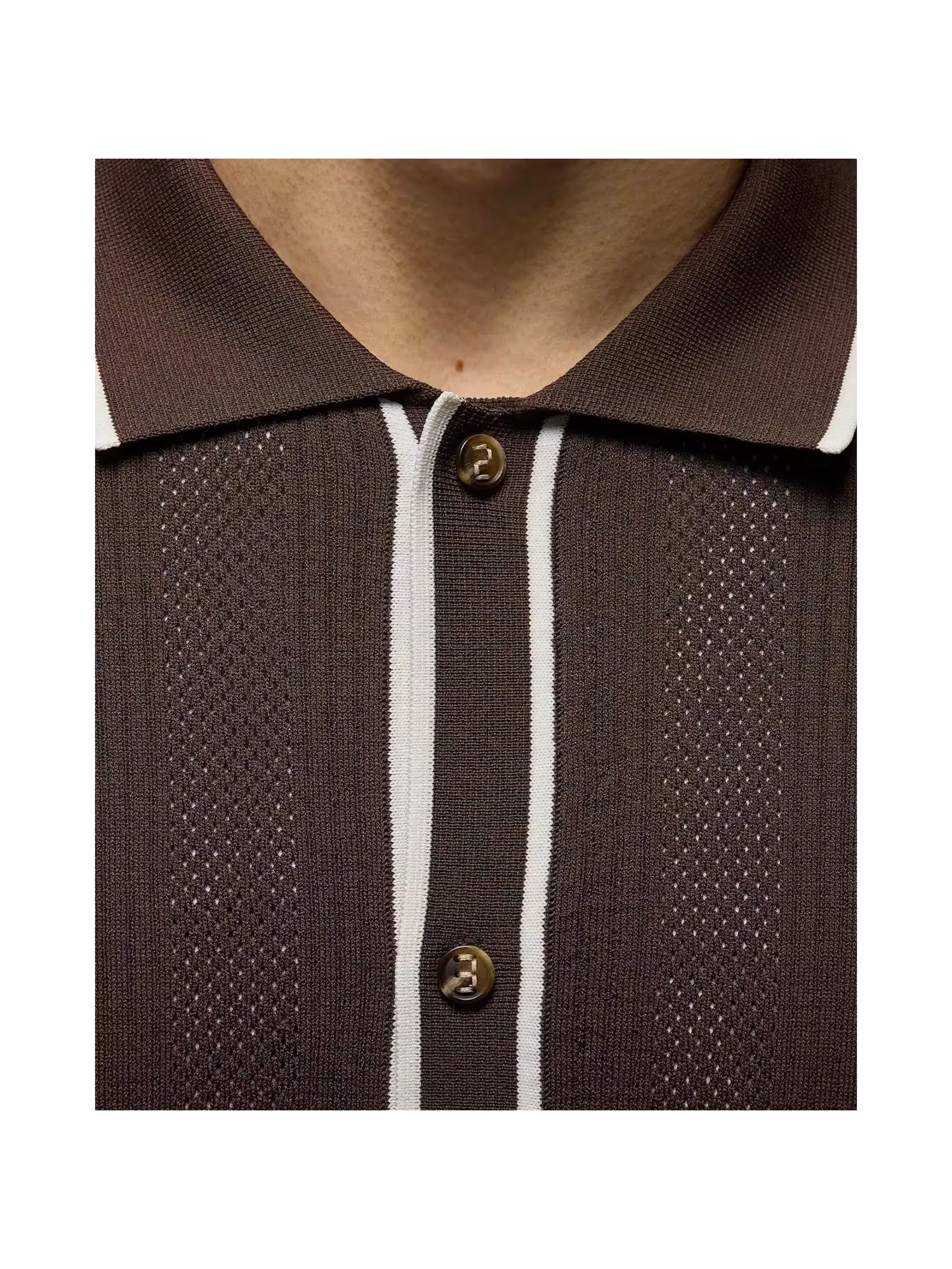 Вязаная рубашка для гольфа Air Jordan Sport Knit Button-Down Golf Top shirt 'Baroque Brown' — изображение 3 из 5