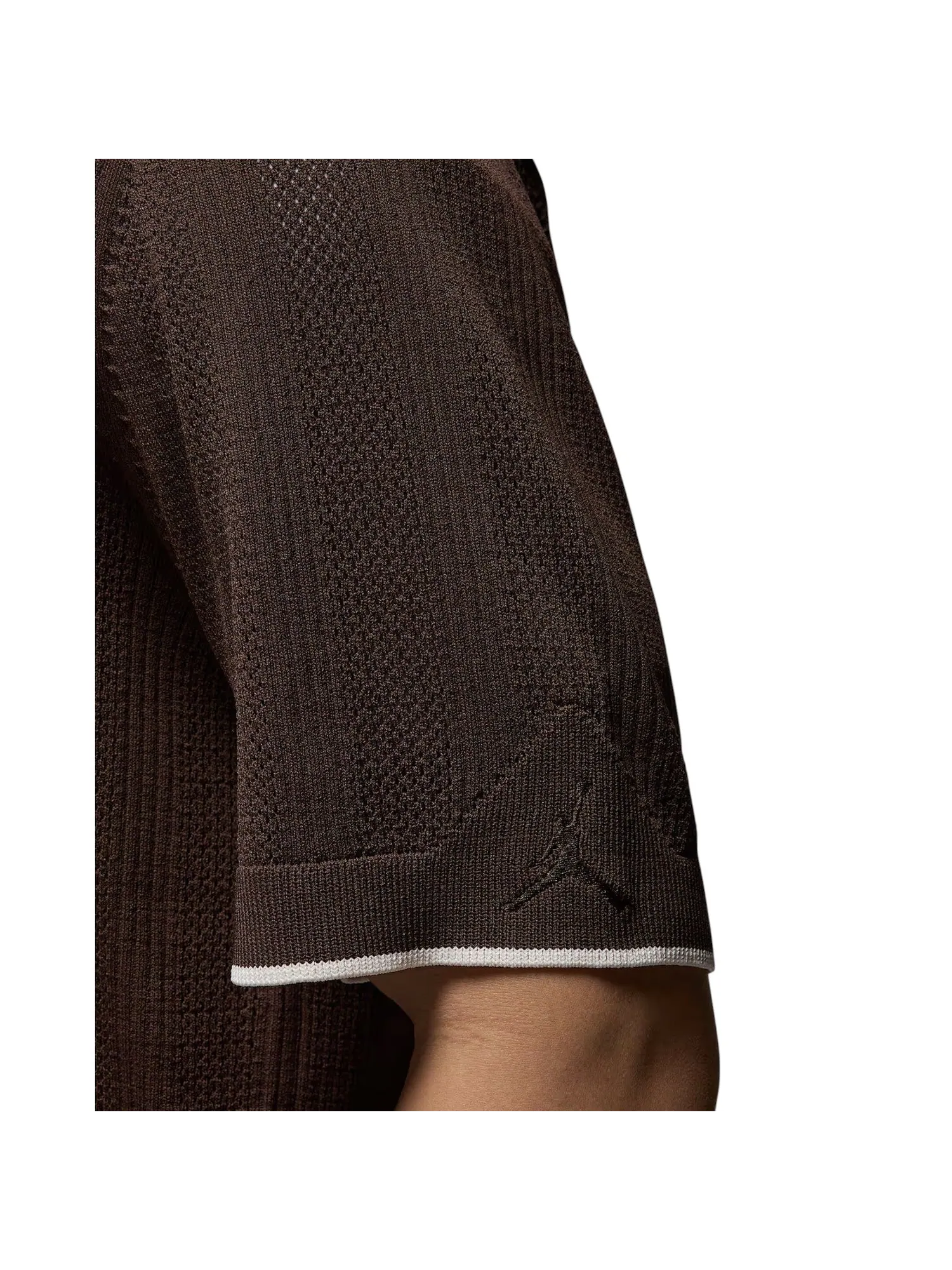 Вязаная рубашка для гольфа Air Jordan Sport Knit Button-Down Golf Top shirt 'Baroque Brown' — изображение 5 из 5