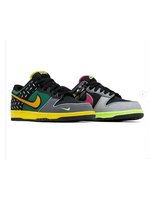Кроссовки dunk low 'what the duck home' Nike — изображение 3 из 4, черный/зеленый/розовый
