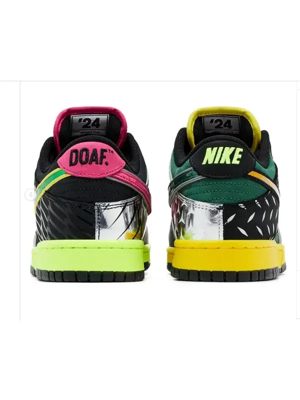 Кроссовки dunk low 'what the duck home' Nike — изображение 4 из 4, черный/зеленый/розовый