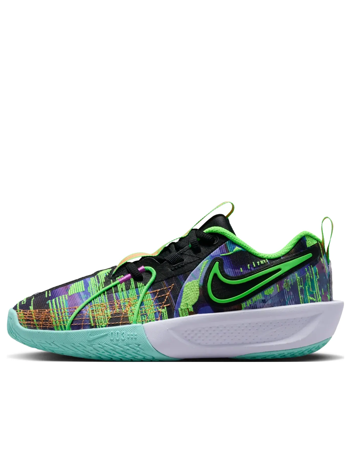Кроссовки (GS) Nike G.T. Cut 3 'Blue Void Green Strike Hyper Violet' — изображение 1 из 7, зеленый