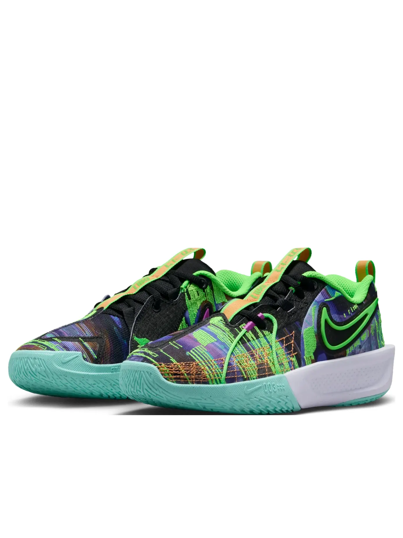 Кроссовки (GS) Nike G.T. Cut 3 'Blue Void Green Strike Hyper Violet' — изображение 4 из 7, зеленый