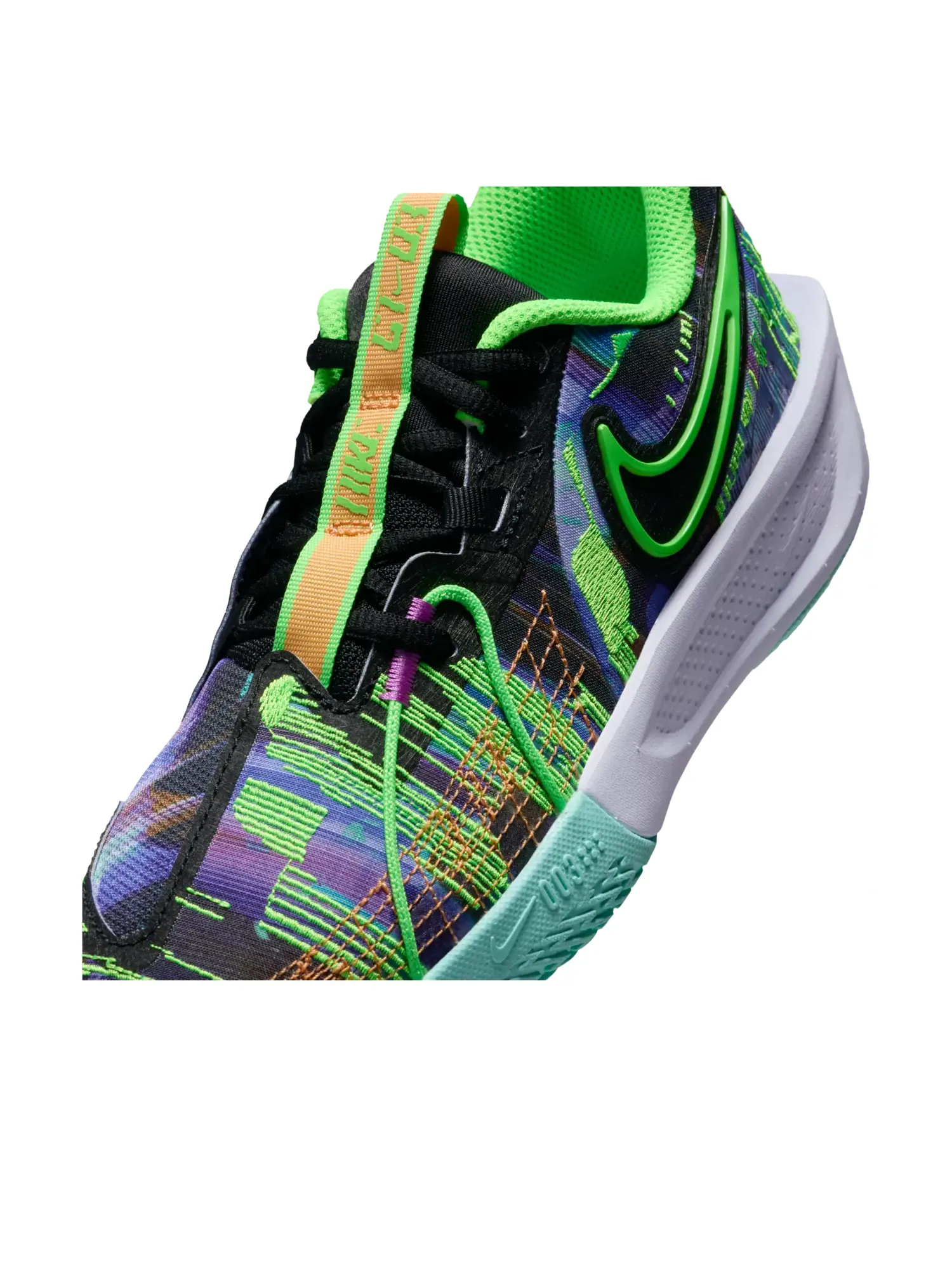 Кроссовки (GS) Nike G.T. Cut 3 'Blue Void Green Strike Hyper Violet' — изображение 5 из 7, зеленый