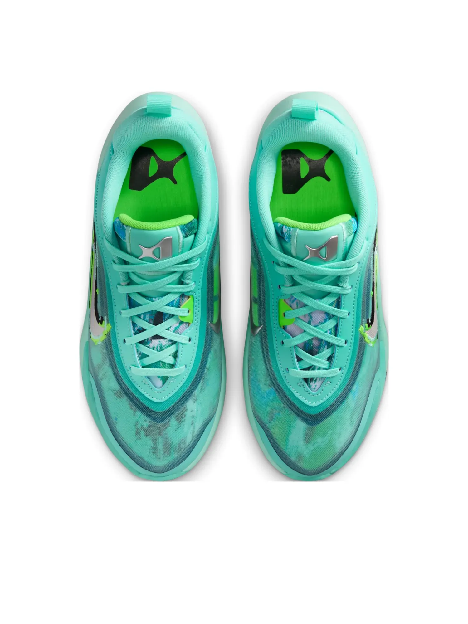 Кроссовки (GS) Nike A'One 'King of the Court' — изображение 2 из 6, зеленый