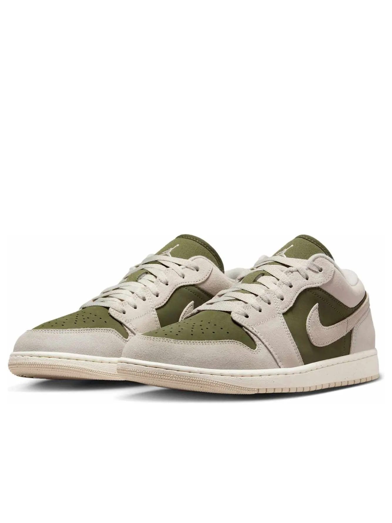 Кроссовки Air Jordan 1 Low 'Medium Olive' — изображение 4 из 6, серый
