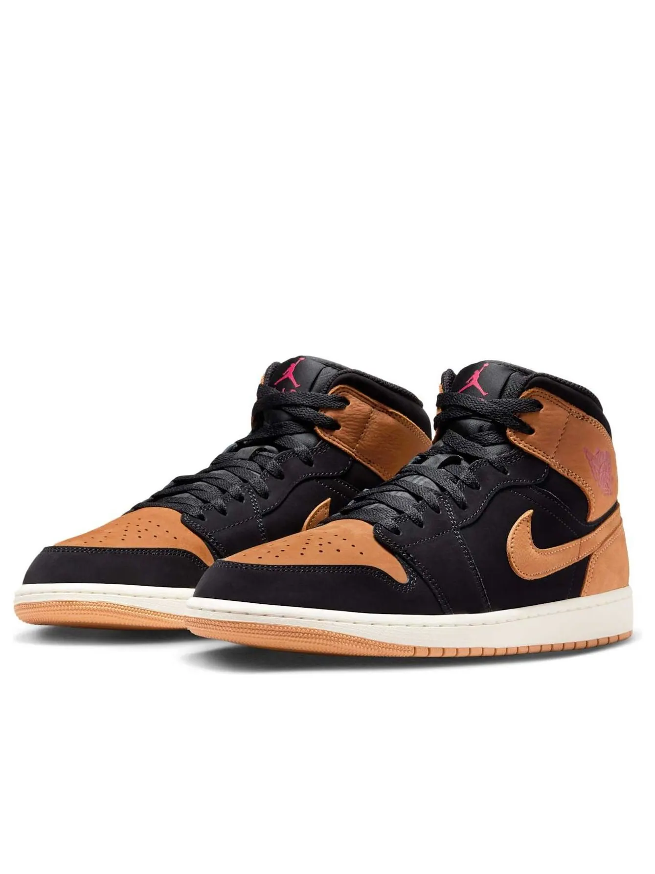 Кроссовки Air Jordan 1 Mid 'Black Flax' — изображение 4 из 6, черный
