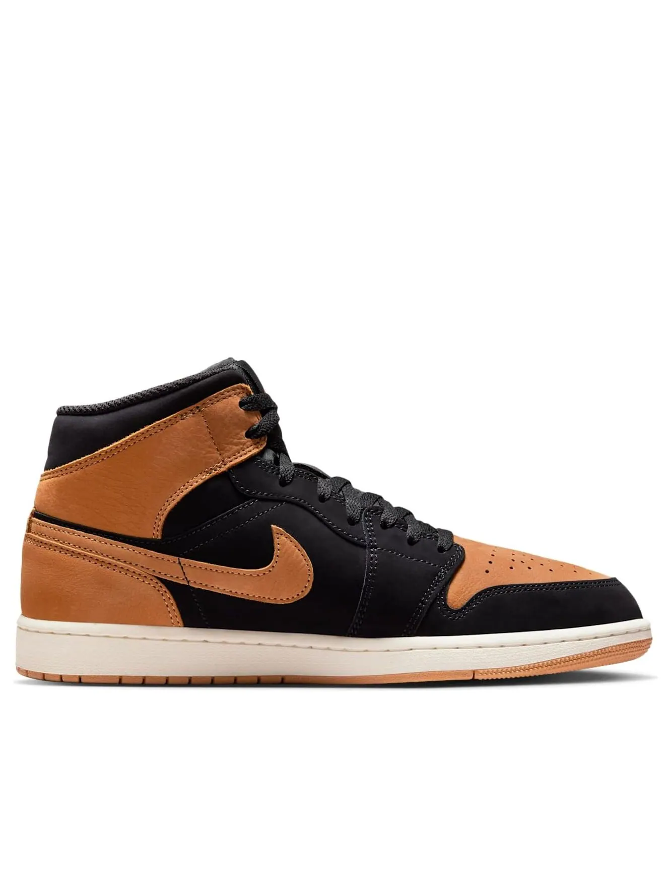 Кроссовки Air Jordan 1 Mid 'Black Flax' — изображение 6 из 6, черный