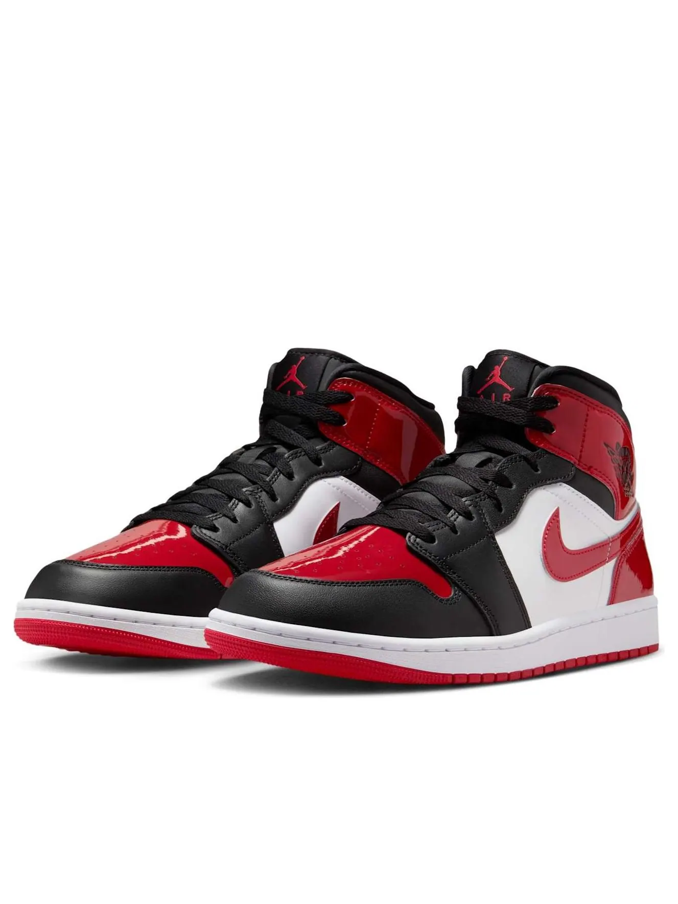 Кроссовки Air Jordan 1 Mid 'Bred Toe' — изображение 4 из 6, красный
