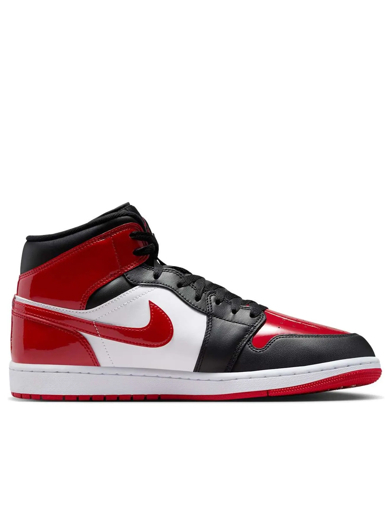 Кроссовки Air Jordan 1 Mid 'Bred Toe' — изображение 6 из 6, красный
