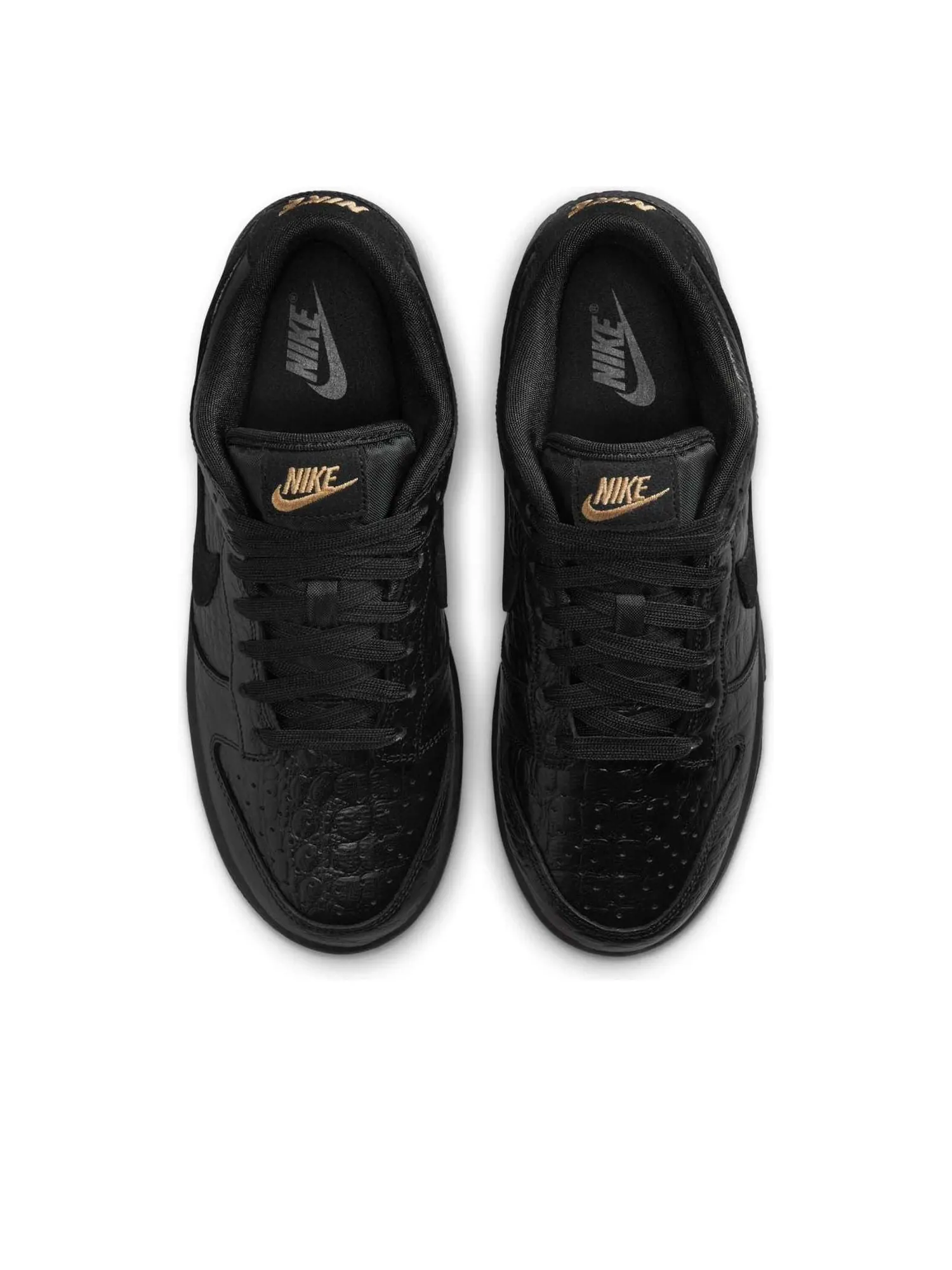 Кроссовки (WMNS) Nike Dunk Low 'Black Croc' — изображение 2 из 6, черный