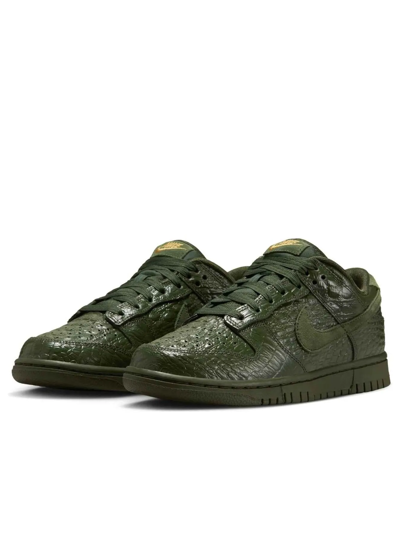 Кроссовки Nike Dunk Low 'Crocodile' — изображение 2 из 7, оливковый зеленый