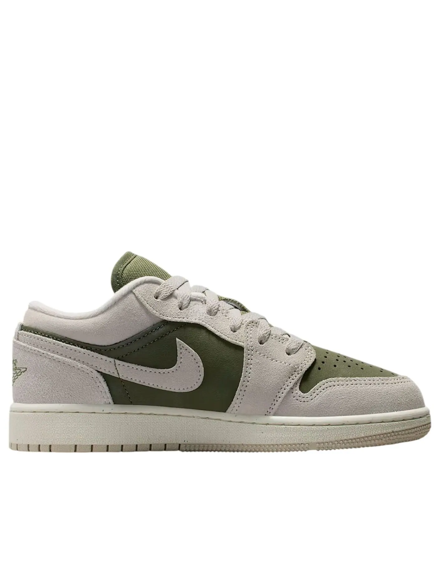 Кроссовки (GS) Air Jordan 1 Low SE 'Medium Olive Sail' — изображение 6 из 6, мульти