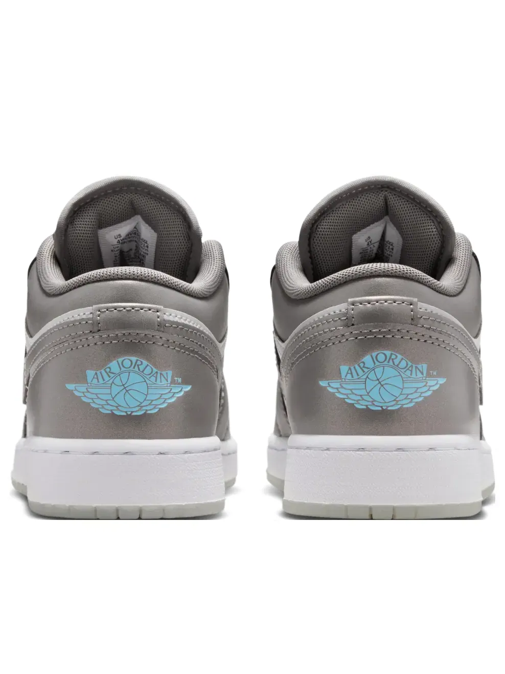 Кроссовки (GS) Air Jordan 1 Low SE 'Flat Pewter Blue Chill' — изображение 3 из 7, серый