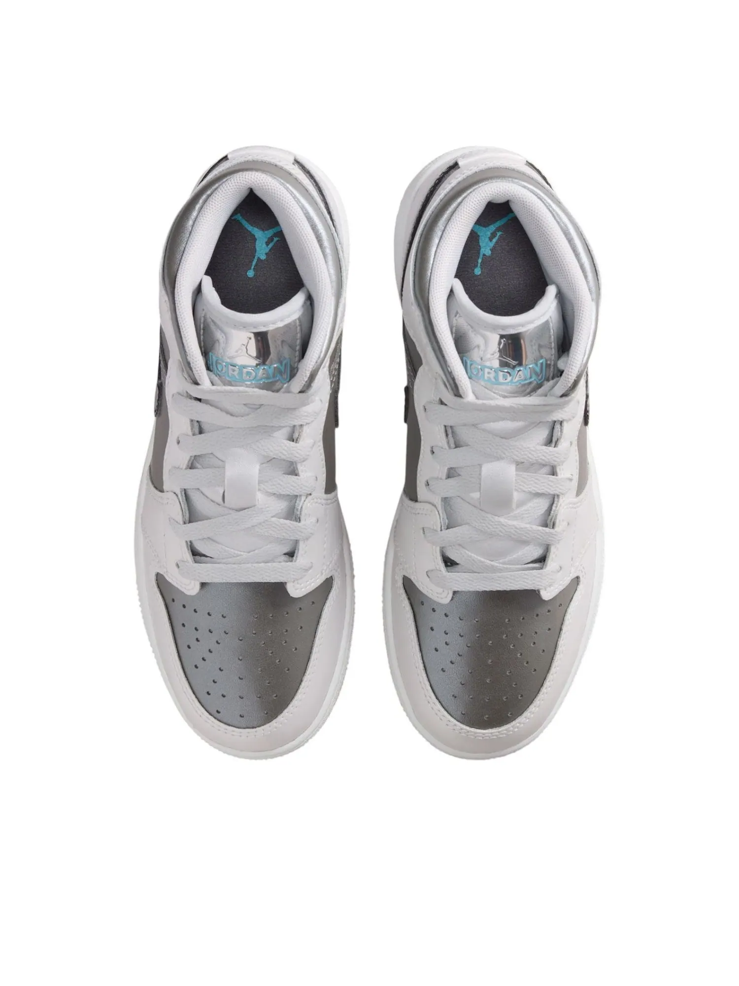 Кроссовки (GS) Air Jordan 1 Mid 'Inspired By the Greatest' — изображение 2 из 6, серый