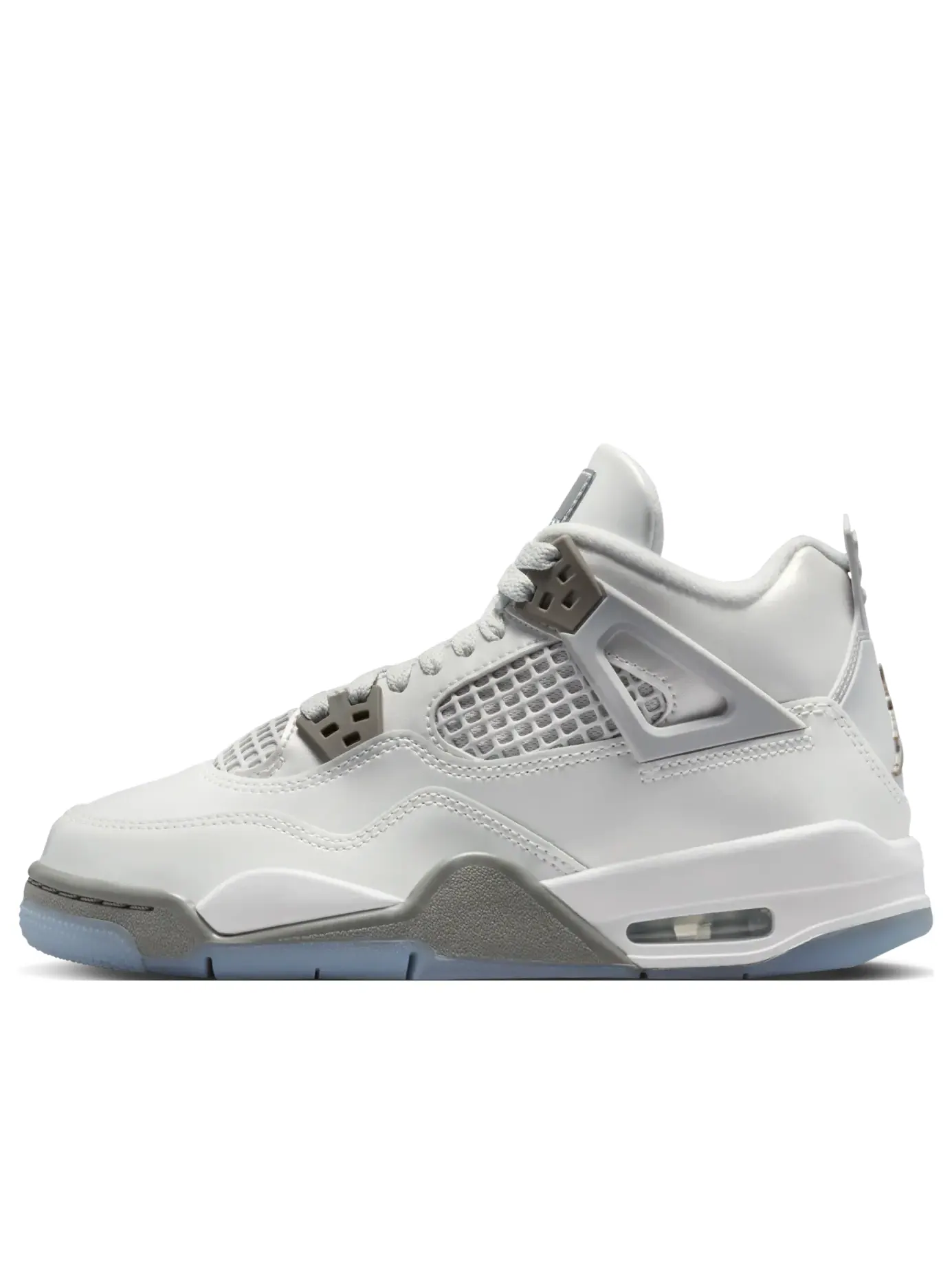Кроссовки (GS) Air Jordan 4 Retro 'Photon Dust Blue Chill' — изображение 1 из 7, серый