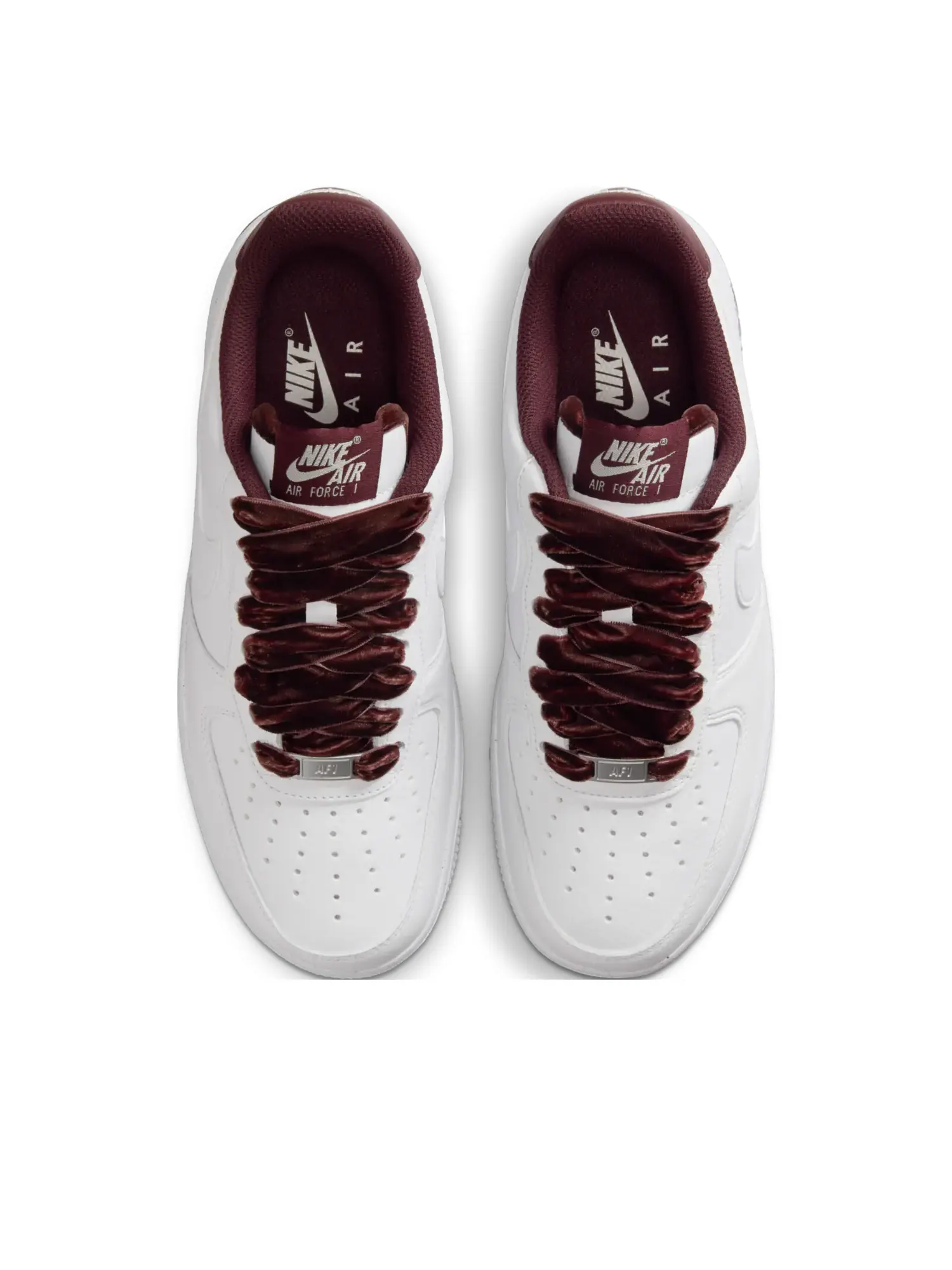 Кроссовки (WMNS) Nike Air Force 1 '07 Vintage 'Burgundy Crush Pale Ivory White' — изображение 2 из 6, белый