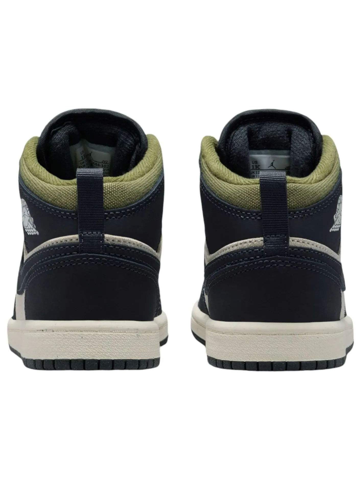 Кроссовки (PS) Air Jordan 1 Mid SE 'Off Noir Medium Olive' — изображение 4 из 6, оливковый зеленый