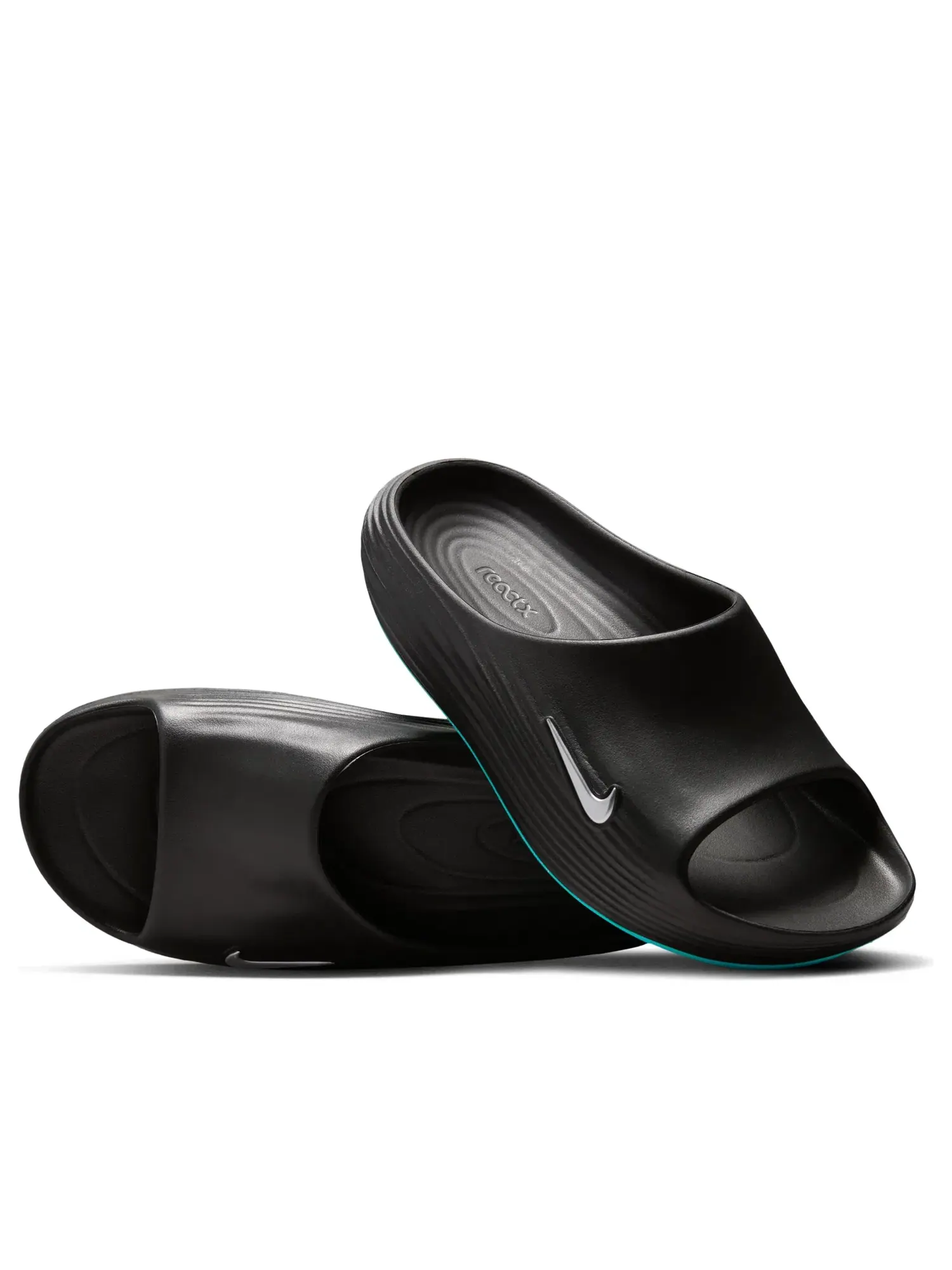 Мужские шлепанцы с открытым носком Reactx Rejuven8 Nike — изображение 2 из 5, черный