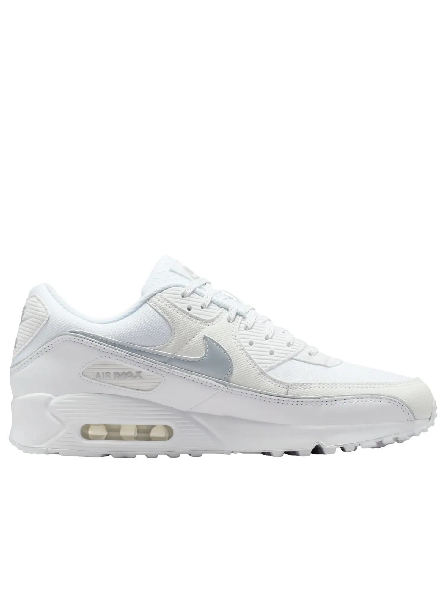 Кроссовки Nike Air Max 90 Premium 'White Metallic Silver' — изображение 6 из 6, белый