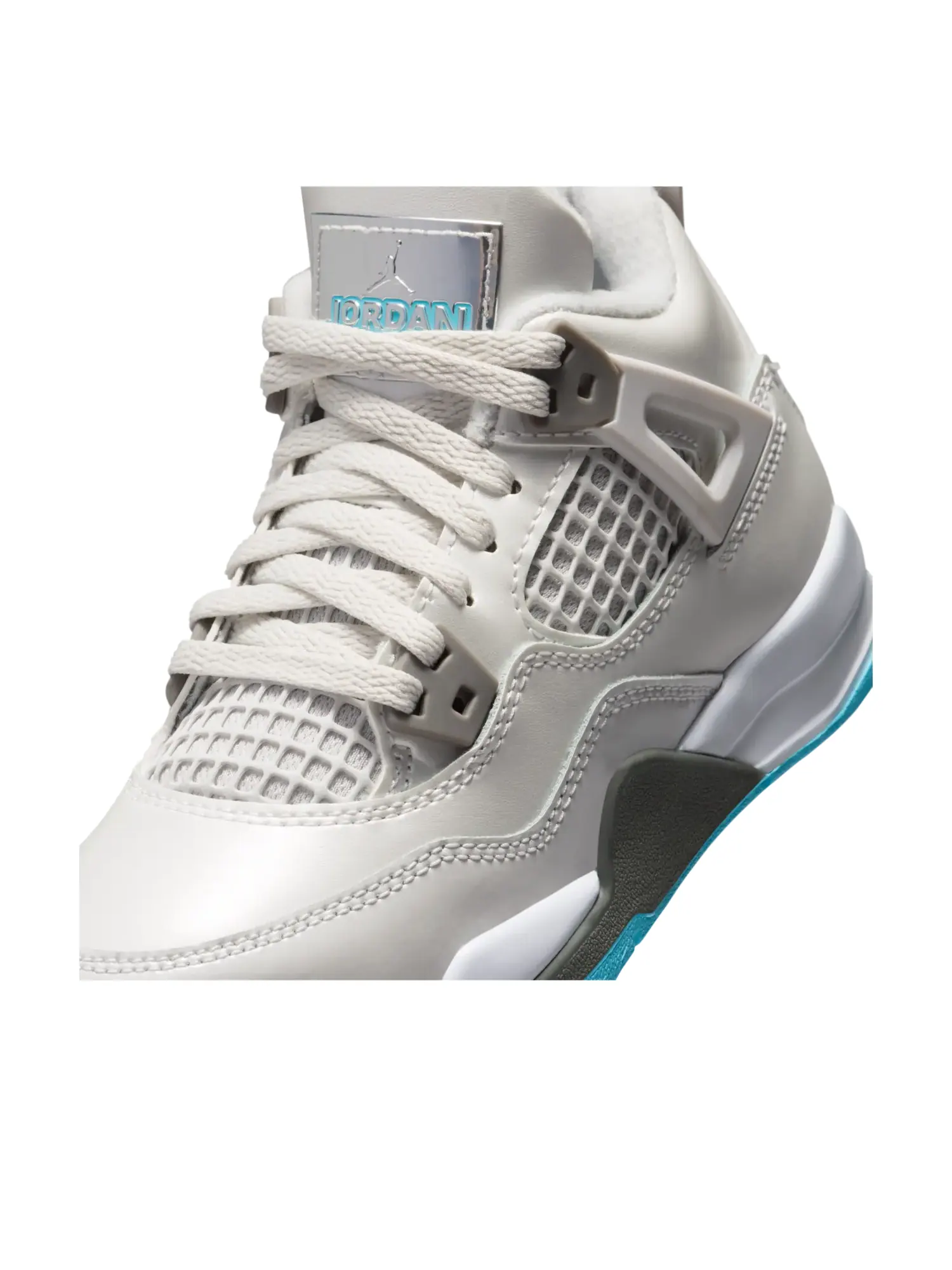Кроссовки (PS) Air Jordan 4 Retro 'Blue Chill' — изображение 5 из 7, серый