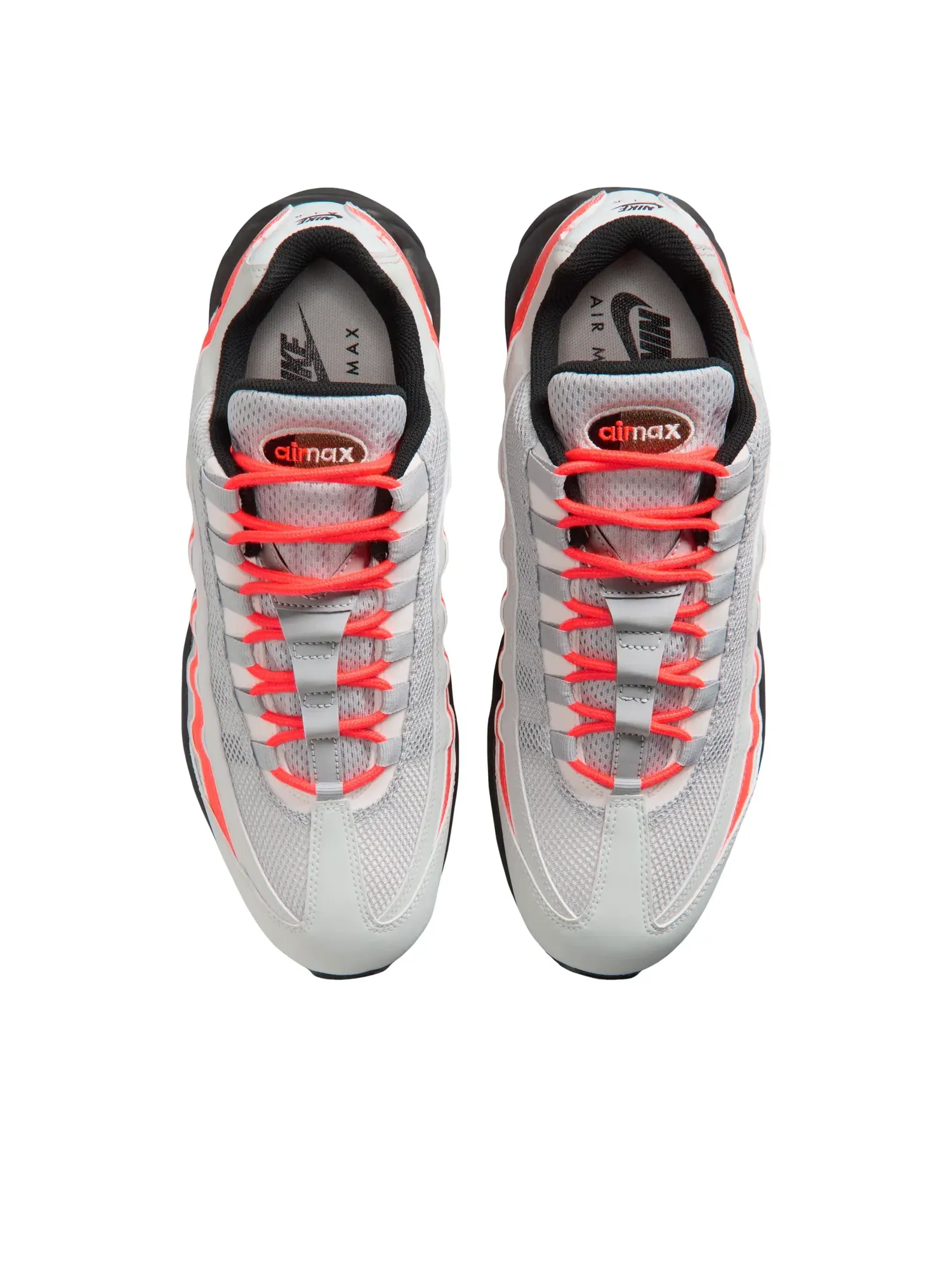Мужские кроссовки с шнуровкой Air Max 95 Light Silver Smoke Grey Nike — 3