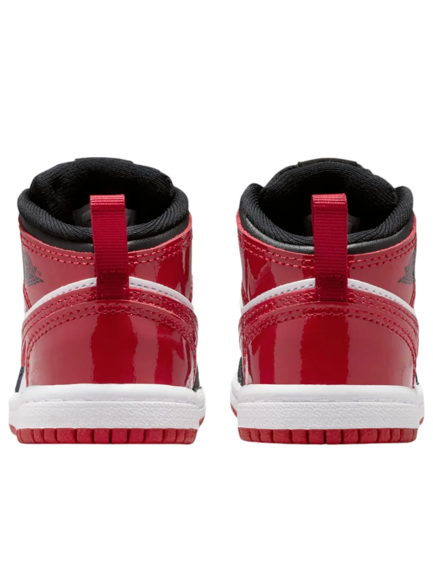 Кроссовки (TD) Air Jordan 1 Mid SE 'Patent Bred Toe' — изображение 4 из 6, красный