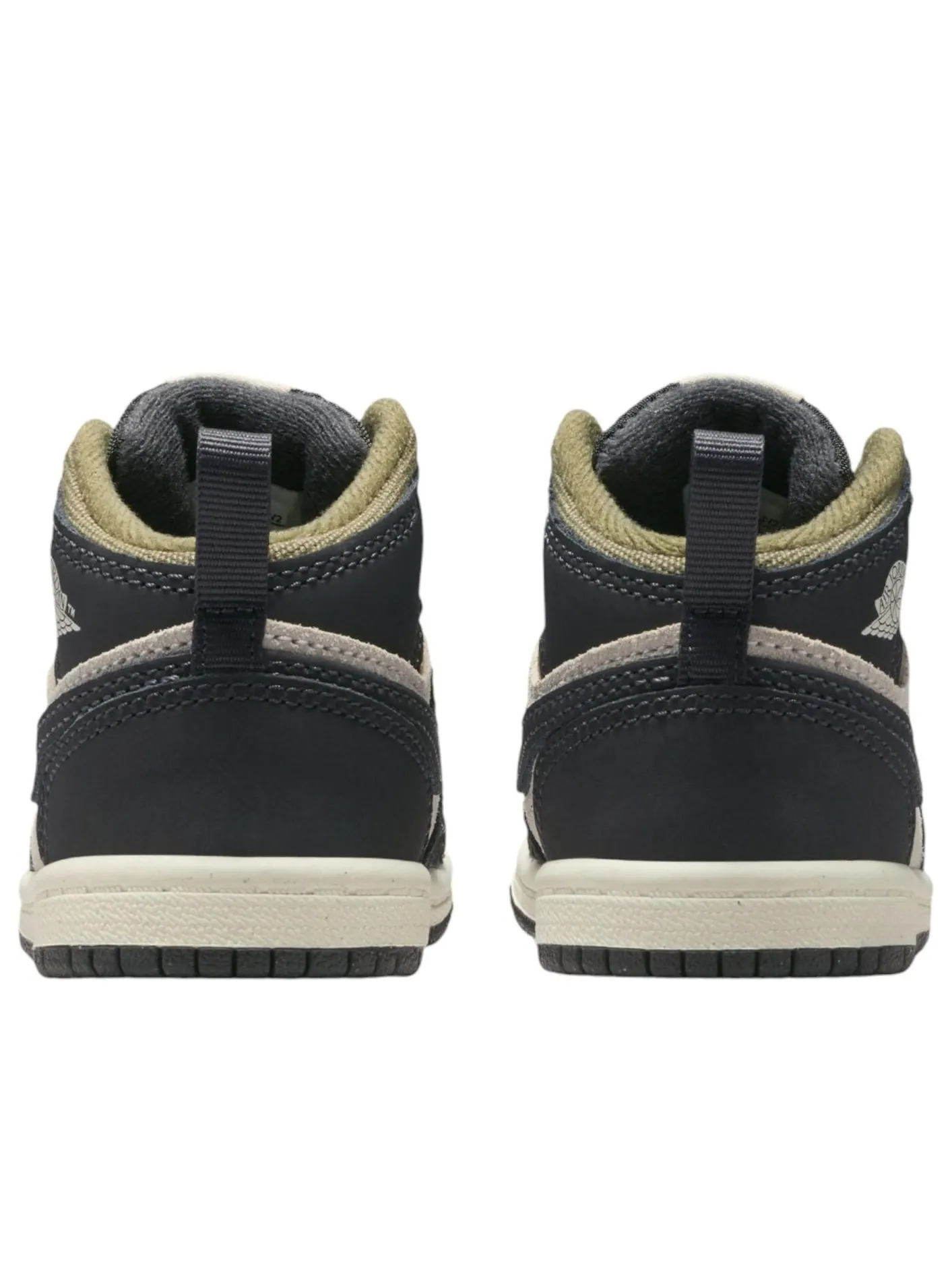 Кроссовки (TD) Air Jordan 1 Mid SE 'Off Noir Medium Olive' — изображение 4 из 6, оливковый зеленый