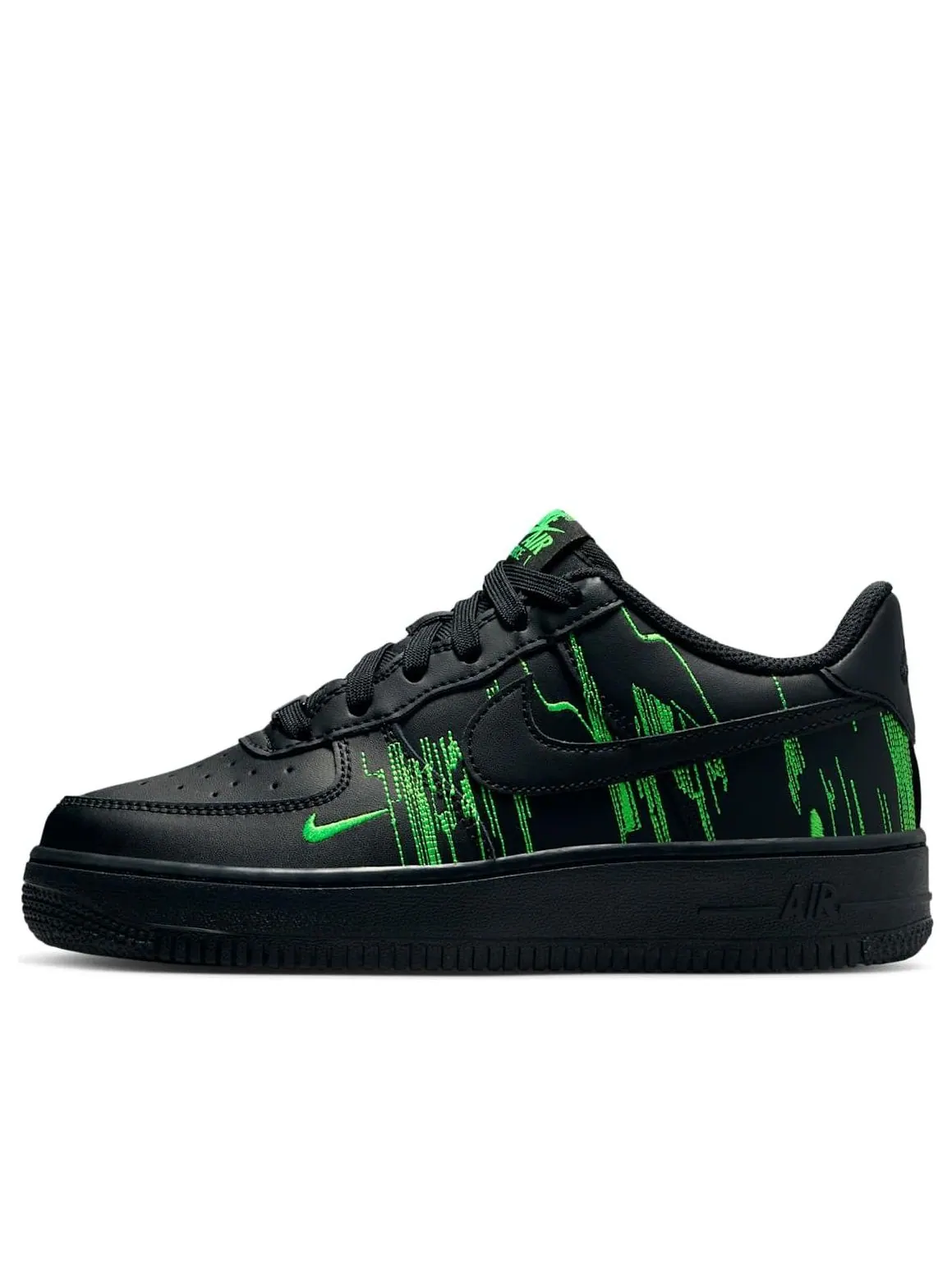 Кроссовки (GS) Nike Air Force 1 Low 'Matrix' — изображение 1 из 6, черный