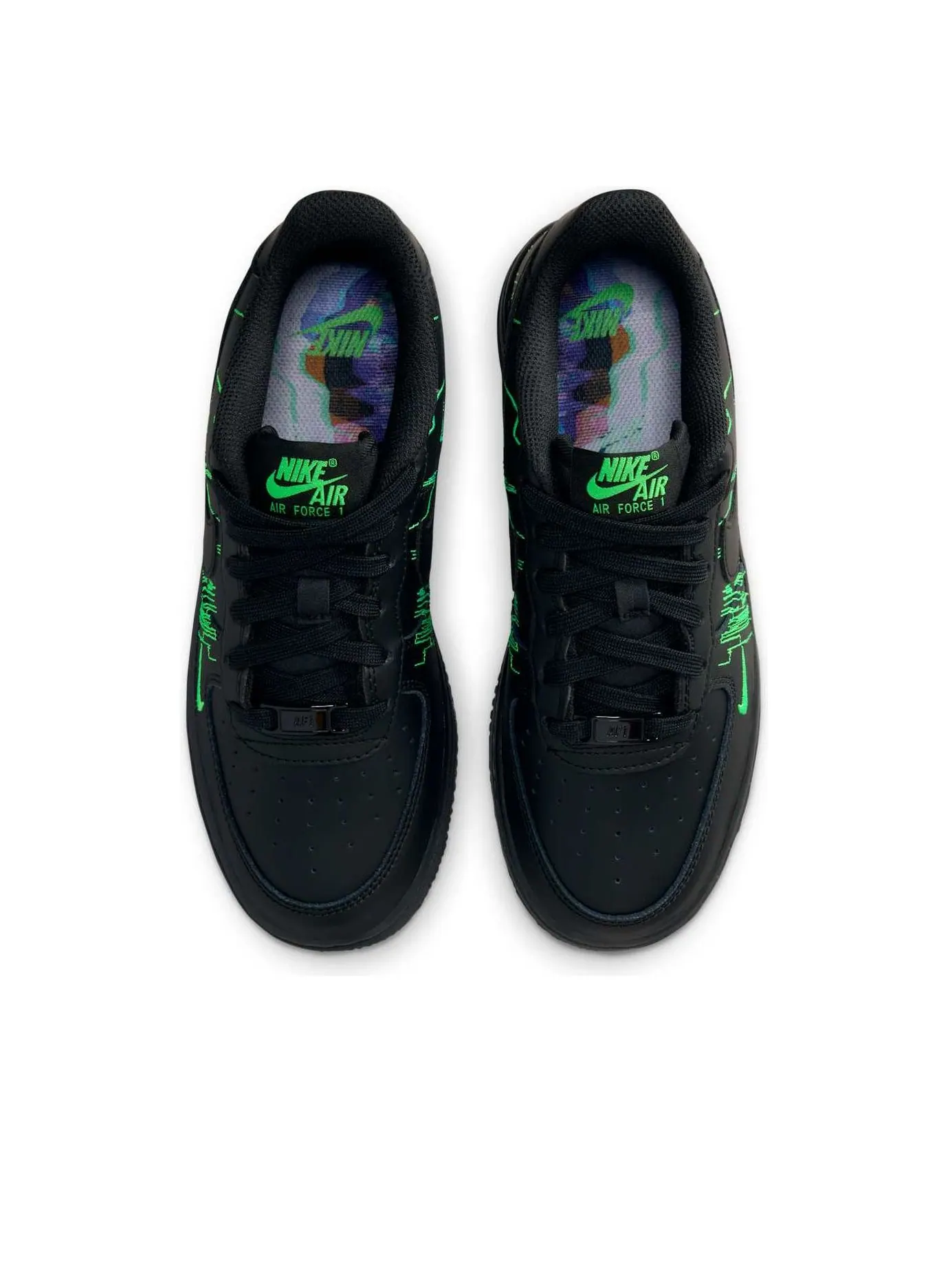 Кроссовки (GS) Nike Air Force 1 Low 'Matrix' — изображение 2 из 6, черный