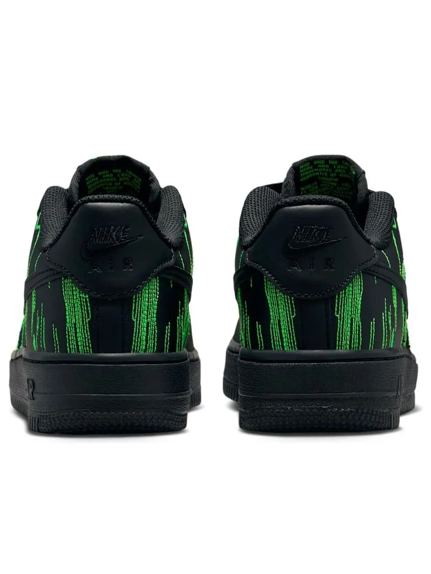Кроссовки (GS) Nike Air Force 1 Low 'Matrix' — изображение 3 из 6, черный